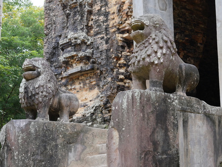 Kampong Thom, Cambdia-December 21, 2017: Sambor Prei Kuk is an archaeological site in Cambodia. It dates from the 7th century.の写真素材