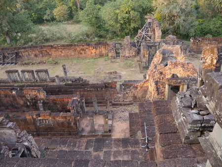 Siem Reap, Cambodia-December 22, 2017: Pre Rup, a Hindu temple at Angkor, Cambodia, is a popular place to view sunset.のeditorial素材