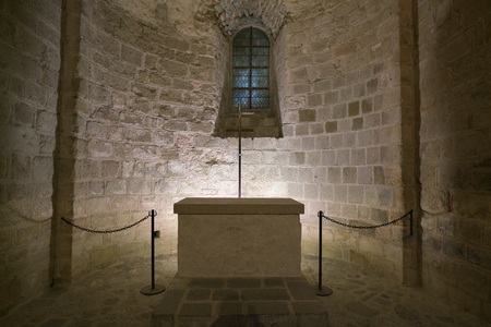 Normandy, France-January 26, 2018: Chapelle Saint Martin of Mont-Saint-Michelのeditorial素材