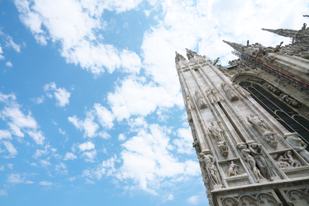 Milan, Italy-July 24, 2018: Milan Cathedral or Duomo di Milanoのeditorial素材