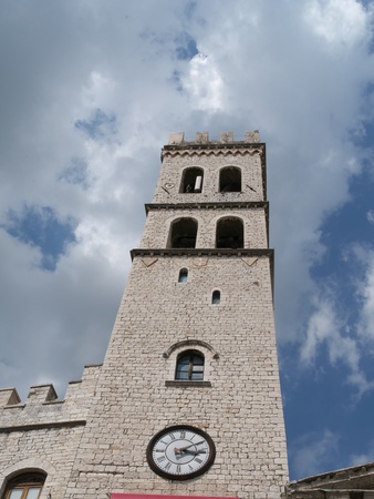 Assisi, Italy-July 28, 2018: Street view in Assisiのeditorial素材