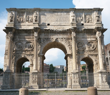 Rome, Italy-July 27, 2018: The Arch of Constantine or Arco di Constantino, Romeのeditorial素材