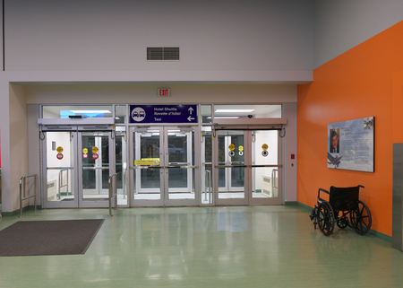 Whitehorse, Canada-September 9, 2018: Whitehorse Airport Arrival Lobbyのeditorial素材