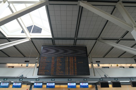 Vancouver, Canada-September 13, 2018: Vancouver Airport International Terminal Check-in Countersのeditorial素材