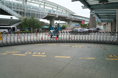 Vancouver, Canada-September 13, 2018: Push Carts at Vancouver Airport International Terminalのeditorial素材