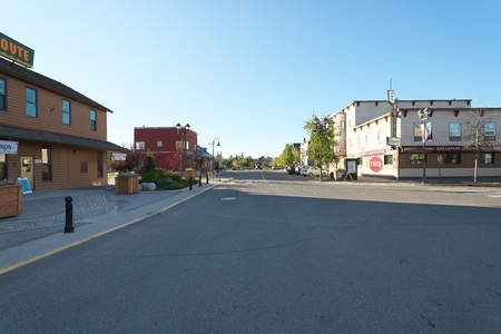 Whitehorse, Canada-September 10, 2018: Front Street in Whitehorse, Canadaのeditorial素材