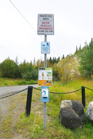 Whitehorse, Canada-September 11, 2018: View of Whitehorse Airport Trailのeditorial素材
