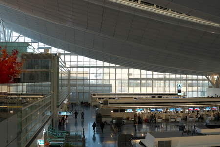 Tokyo, Japan-October 20, 2018: Haneda Airport International Passenger Terminalのeditorial素材