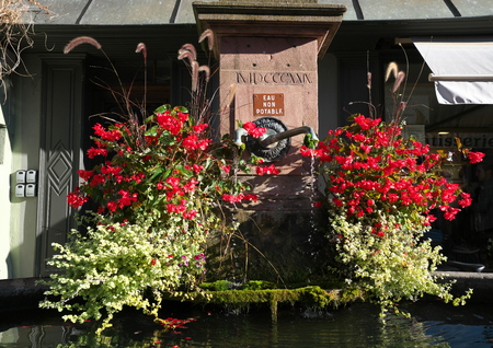 Riquewihr, France-October 13, 2018: Beautiful houses in Riquewihr, Alsace, Franceのeditorial素材