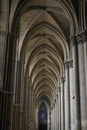 Reims, France-October 10, 2018: Inside of Cathedral of Notre-Dame or Our Lady of Reims in Reims, Franceのeditorial素材