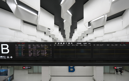 Narita, Japan-January 7, 2019: Narita International Airport Terminal 2 Third Floor Arrival lobby Bのeditorial素材