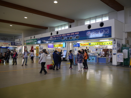 Okinawa, Japan-May 31, 2019: Ishigaki Ferry Terminal in Ishigaki Island, Okinawa, in the morningのeditorial素材