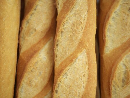 Tokyo, Japan-June 5, 2019: Closeup of French bread or Baguette bread