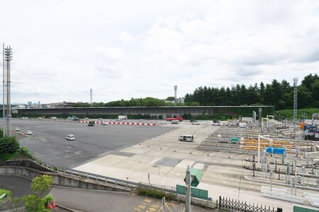Kanagawa, Japan-July 19,2019: Tomei Expressway Tokyo tollgate under renovation workのeditorial素材
