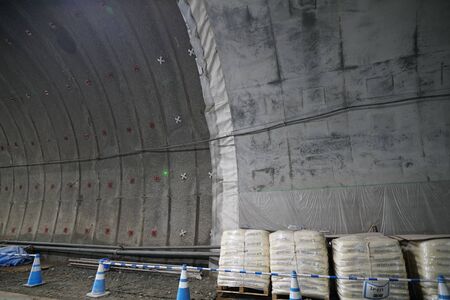 Kanagawa, Japan-July 19,2019: New Tomei Expressway Tanigayama tunnel under constructionのeditorial素材
