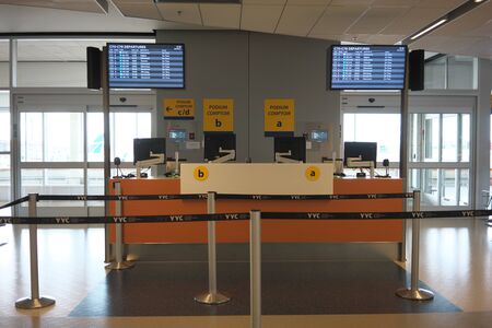 Calgary, Canada-September 2, 2019: Concourse C of Calgary International Airport, Canada