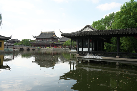 Zhouzhuang, China-September 17, 2019: Chengxu Taoist Temple or Shengtang Hall in Zhouzhuang, Chinaのeditorial素材