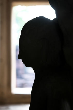 Nakhon Ratchasima,Thailand-December 8, 2019: Buddha Statue or Image at Phaimai Historical Park in Buriram, Thailandのeditorial素材