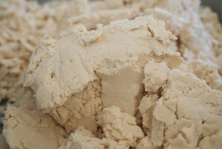 Tokyo,Japan-December 29, 2019: a lump of sake kasu pressed or sake cake or sake lees used for amazake drink or kasuduke pi cklesの写真素材