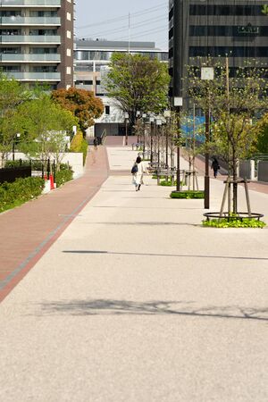 Tokyo, Japan-April 10, 2020: Residential area at the suburb of Tokyo, Japanの写真素材