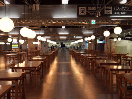 Chiba,Japan-June 19, 2020: Narita International Airport thirty Terminal Food court
