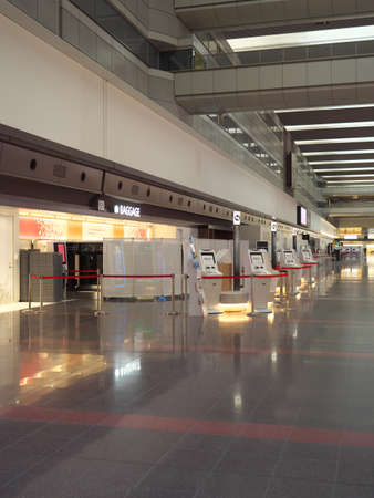 Okinawa, Japan-June 18, 2020: Temporaryly Closed Haneda Airport 1st Terminalのeditorial素材