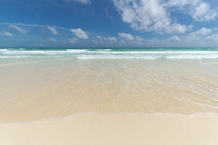 Beautiful sea and shore of Toguchinohama beach in Irabujima island, Japanの写真素材