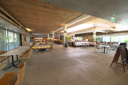 Okinawa,Japan-July 23, 2020: Miyako Shimojishima Airport Departure Lobby in Shimoji island, Okinawa, Japanのeditorial素材