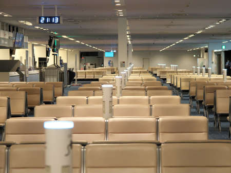 Tokyo,Japan-October 29, 2020: Vacant Haneda Airport Terminal 1 Lobbyのeditorial素材