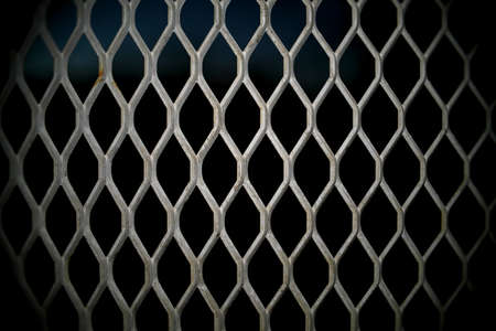 Tokyo,Japan-February 11, 2021: Closeup of wire-mesh netの写真素材