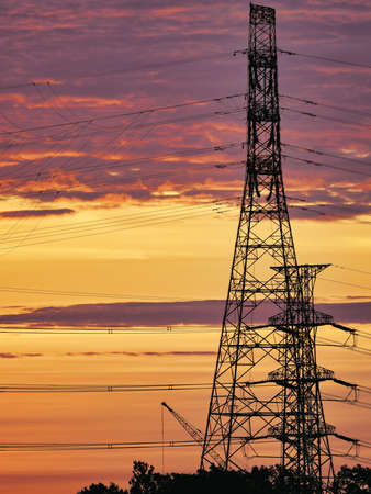 Tokyo,Japan-May 16, 2021: Transmission towers in the morning