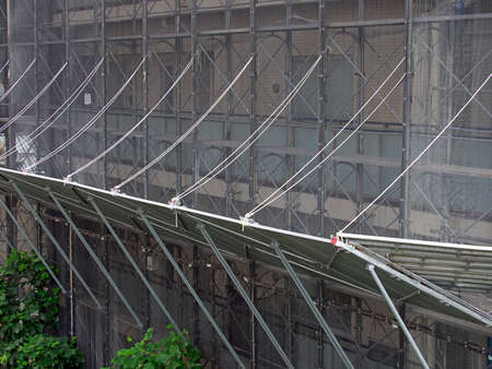 Tokyo,Japan - August 24, 2021: Protective shelves or drop prevention barriersの写真素材