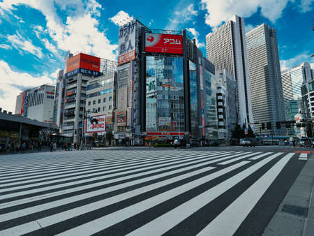 Tokyo,Japan - October 21, 2021: Morning scene of Shinjuku Area, Tokyo, Japanのeditorial素材