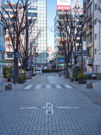 Tokyo, Japan - February 6, 2022: East of Shinjuku area on the Sunday morningのeditorial素材