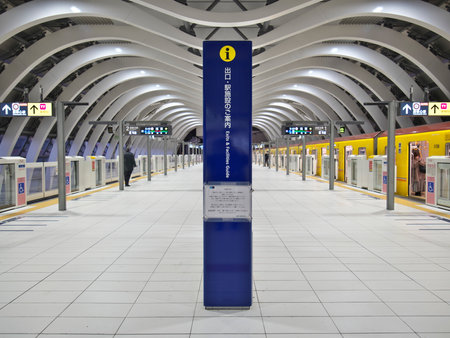 Tokyo, Japan - January 2, 2023: Ginza Line Subway Shibuya Station in Tokyo, Japanのeditorial素材