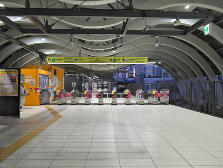 Tokyo, Japan - January 2, 2023: Ginza Line Subway Shibuya Station in Tokyo, Japanのeditorial素材