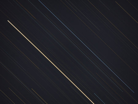 Tokyo, Japan - August 25, 2023: Diurnal motion of stars and Jupiterの写真素材