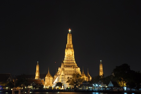 Pra Prang of Wat Arun, Bangkok ,Thailand の写真素材