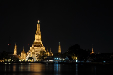 Pra Prang of Wat Arun, Bangkok ,Thailand の写真素材