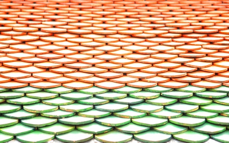 Tile roof background in Thailandの写真素材