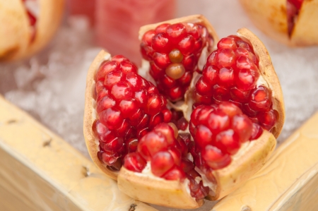 Closed up pomegranate の写真素材