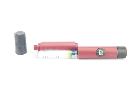 Separeted of Insulin pen show content of equipment