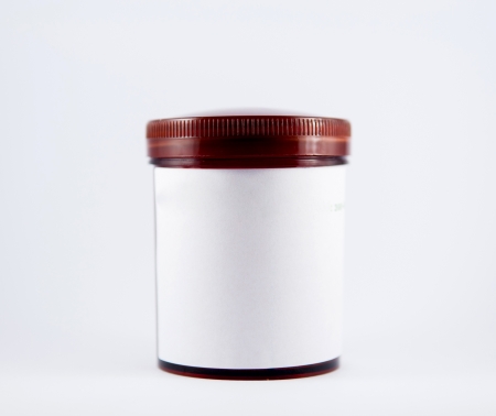 Brown prescription bottle show medicine backgroundの写真素材