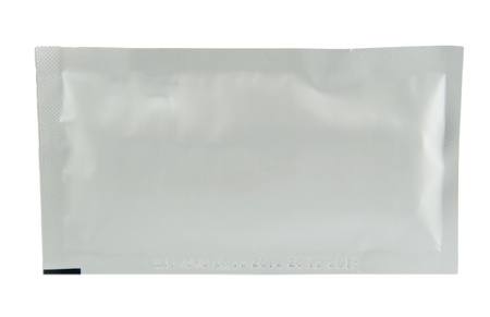 White aluminum foil sachet for medicine powderの写真素材