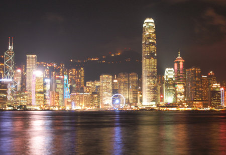 HONG KONG - JANUARY 17: Hong Kong skyline on January 17,2015のeditorial素材
