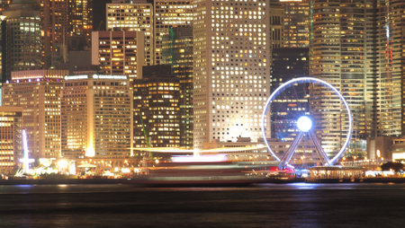 HONG KONG - JANUARY 17: Hong Kong skyline on January 17,2015のeditorial素材