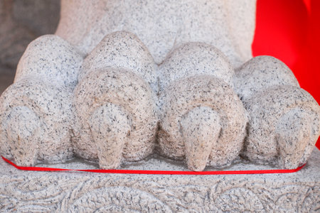 Craw of statue in Hong kong templeのeditorial素材