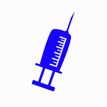 Vector of injection syringe and fluid dropのイラスト素材