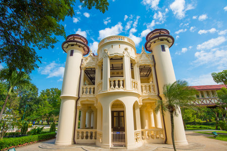 NAKORNPRATHOM,THAILAND-NOVEMBER 30:View of Chaleemongkolasana Residence at Sanam Chandra Palace on November 30,2015 in Nakornprathom,Thailandのeditorial素材