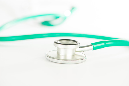 Stethoscope on white backgroundの写真素材